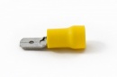 Yellow male spade connector 6.3mm - 25 pack (ym63)